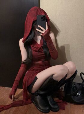 春秋新款纯欲辣妹性感连帽荷叶边带袖套修身网纱T恤上衣打底衫女