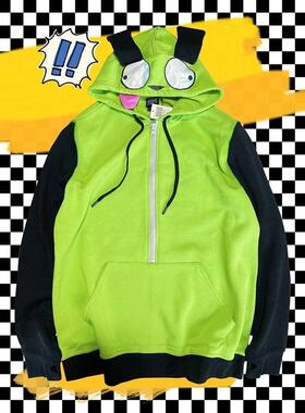 Anime Invader Cosplay Costume Coat Alien Zim Hoodies Jacket