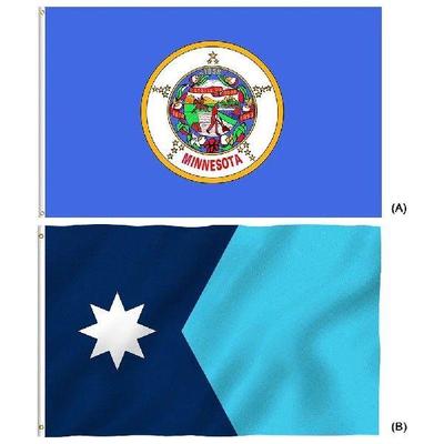 Double Stitched Minnesota Flag 90x150cm Hanging Minnesota