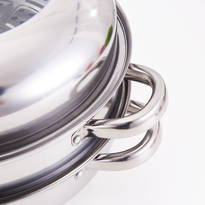 Double thickened stainless steel steamer home steamer pot