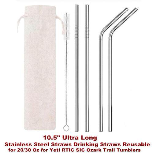 Metal Drinking Straws for Yeti RTIC SIC Ozark Trail Tumblers