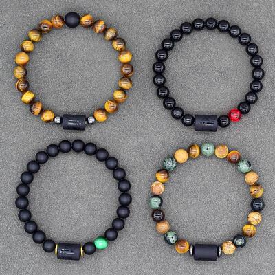 12 Zodiac Sign Bracelet Homme Constellation Bangles Men