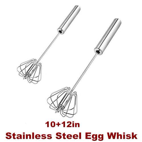 Egg Whisk Hand Push Rotary Whisk Blender Mixer Stirrer