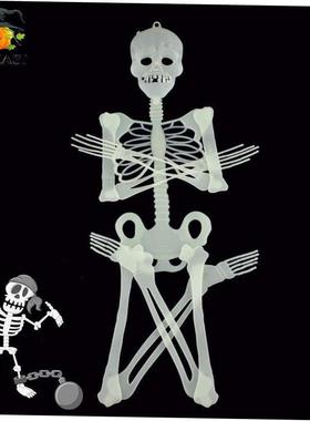 Halloween Night Glow Skull Skeleton terrifying plastic 90cm