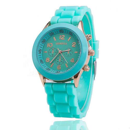 Hot Sales Geneva Brand Silicone Women Watch Ladies Fashion D