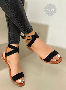 women flat sandals big size 43 summer shoes 大码女平跟凉鞋