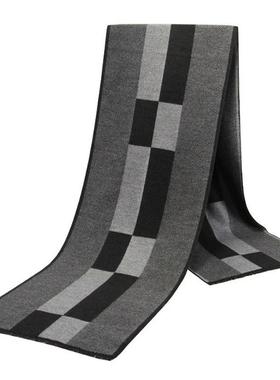 Luxury Scarf For Men Thick Neckerchief Cashmere Wool Shawl S