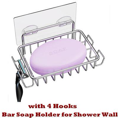 Soap Dish Bar Soap Razor Holder for Shower Wall Bathroom