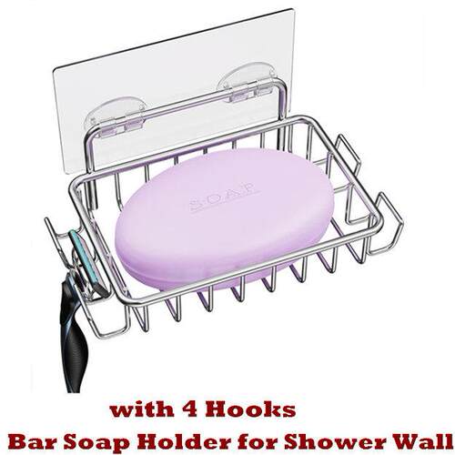 Soap Dish Bar Soap Razor Holder for Shower Wall Bathroom