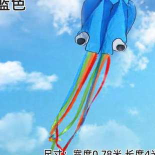 潍坊软体风筝4米章鱼成人儿童娱乐微风易飞初学者风筝 2023年新款