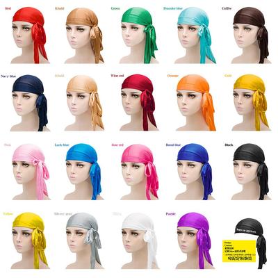 Silky Satin Durag Wave Cap Hat Doo Rag Biker Smooth Head Wra