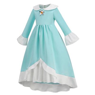 Princess Girl Rosalina Cosplay Dress Kid Baby Carnival Chris