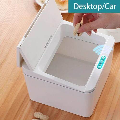 6/8L Desktop Smart Trash Can for Kitchen Mini Small Square C