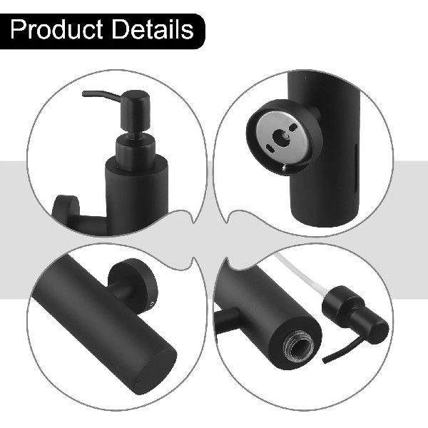 1pcs Stainless Steel Brushed Nickel Finish Soap Dispenser