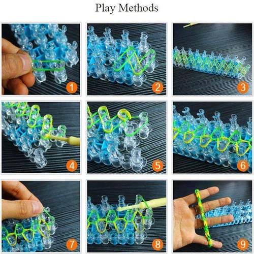 Rubber Loom Band Bracelet Kit Storage BoxColorful Beads Tool