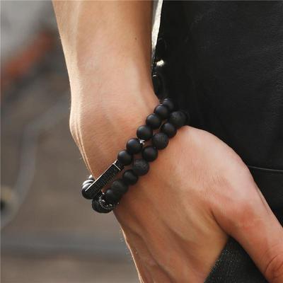 Bracelets Party men mens set punk Steel Bracelet Beaded