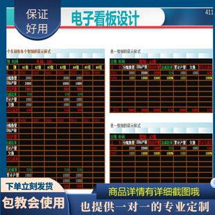 原创设计电子看板设计EXCEL表格WPS系统定制