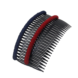 简约布艺发梳插梳子成人盘发发卡碎发夹子女带齿防滑刘海梳头发饰