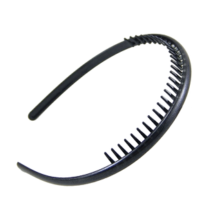 俏格格韩国发箍男女波浪发卡带齿黑色细头箍成人防滑女头压发饰品