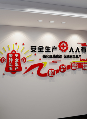 车间厂房工地生产背景墙面贴纸安全警示标志语牌公司企业文化装饰
