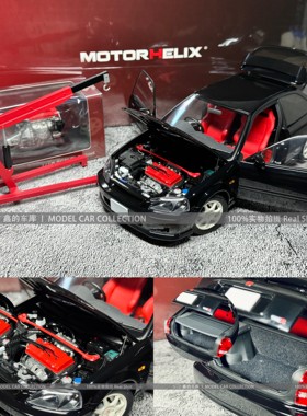 现货 MH 1:18 本田思域 TypeR EK9 送发动机 合金全开汽车模型