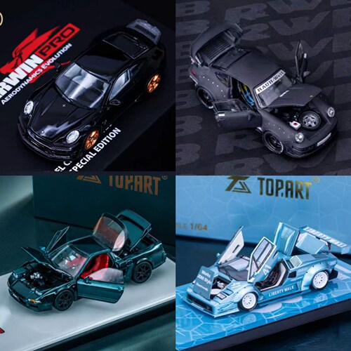 PGM TOPART 1:64 TMCS马来西亚展会限定 保时捷 兰博基尼 本田