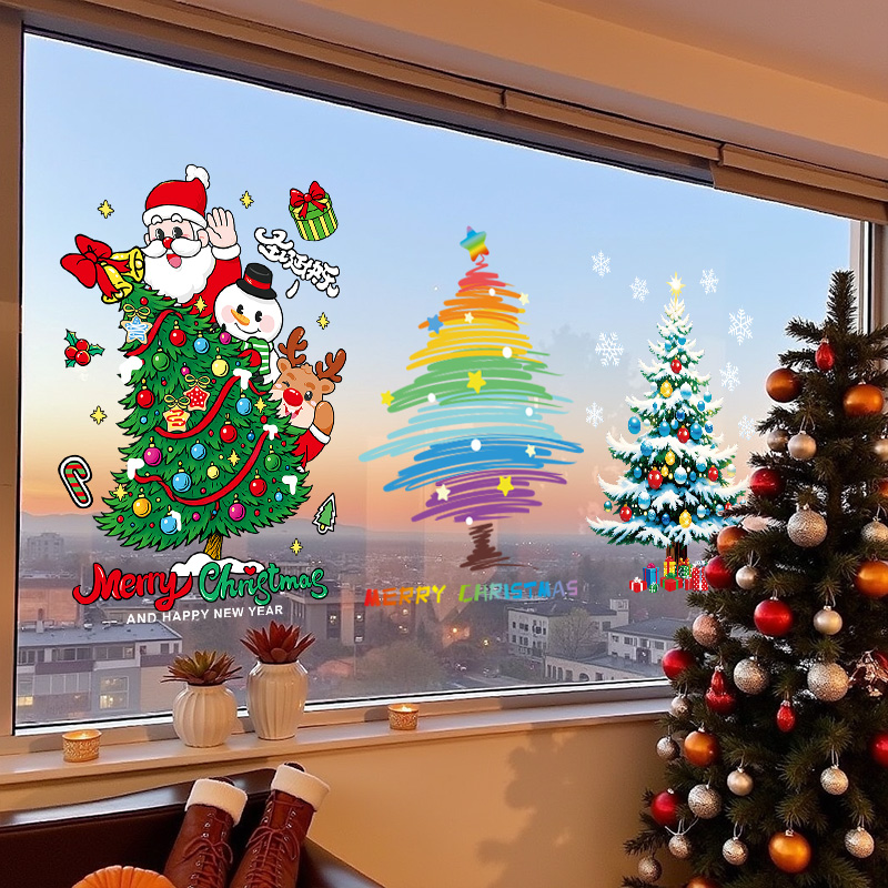 2026圣诞节装饰品静电贴玻璃贴