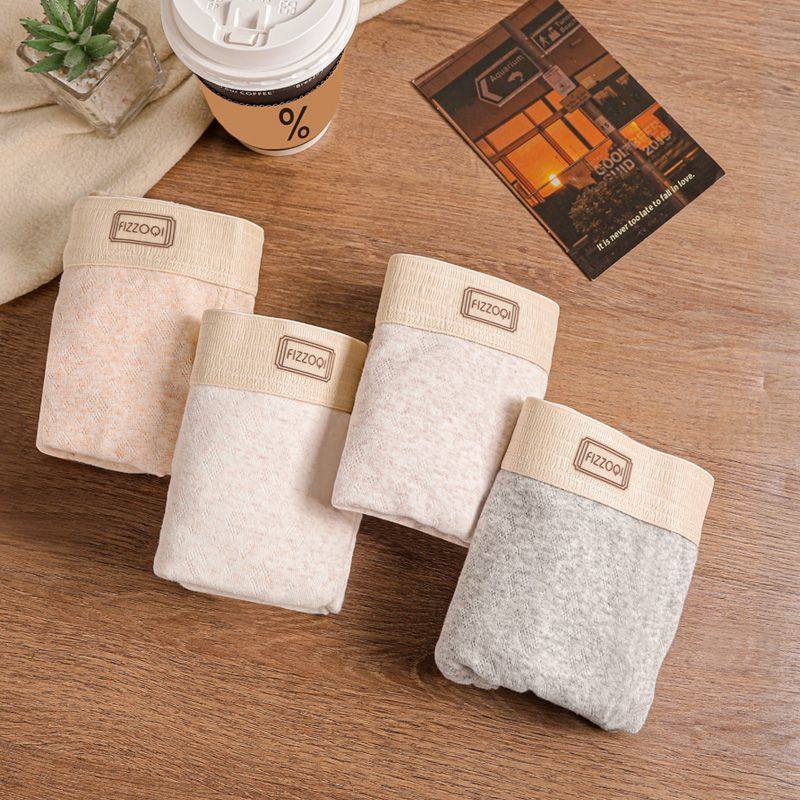 软糯男士内裤男款纯棉提花透气抗菌裆简约高裆潮流平角四角短裤衩,运动服/休闲服装,运动内裤,淘宝优惠券,粉丝福利购,淘宝优惠卷