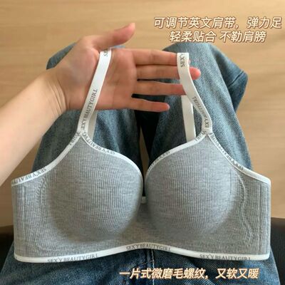 内衣聚拢小胸显大秋冬无痕钢圈支撑下垂学生上托小地雷内衣文胸罩