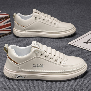 冬季 2025新款 运动鞋 透气鞋 鞋 潮流百搭厚底皮面耐磨休闲板鞋 子男款