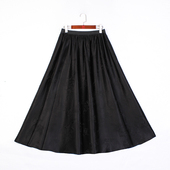 复古新中式 大丽花 桑蚕丝香云纱大裙摆中国风提花半身裙