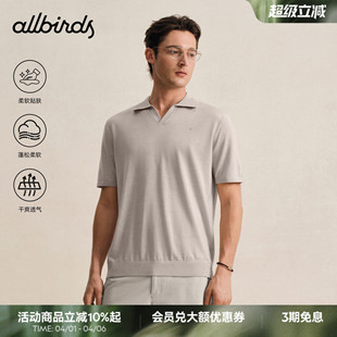 Allbirds 丝毛混纺针织Polo短袖 T恤男款 日常通勤上衣 Wool商务男士
