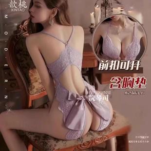 开洞性感网纱超火丁子内裤 丁字裤 女蕾丝免穿脱 激情开裆裤 情侣短裤