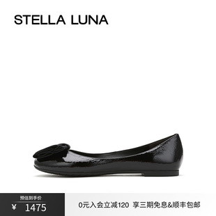 LUNA女鞋 春夏平底鞋 新款 STELLA 百搭羊皮芭蕾蝴蝶结时尚 浅口单鞋