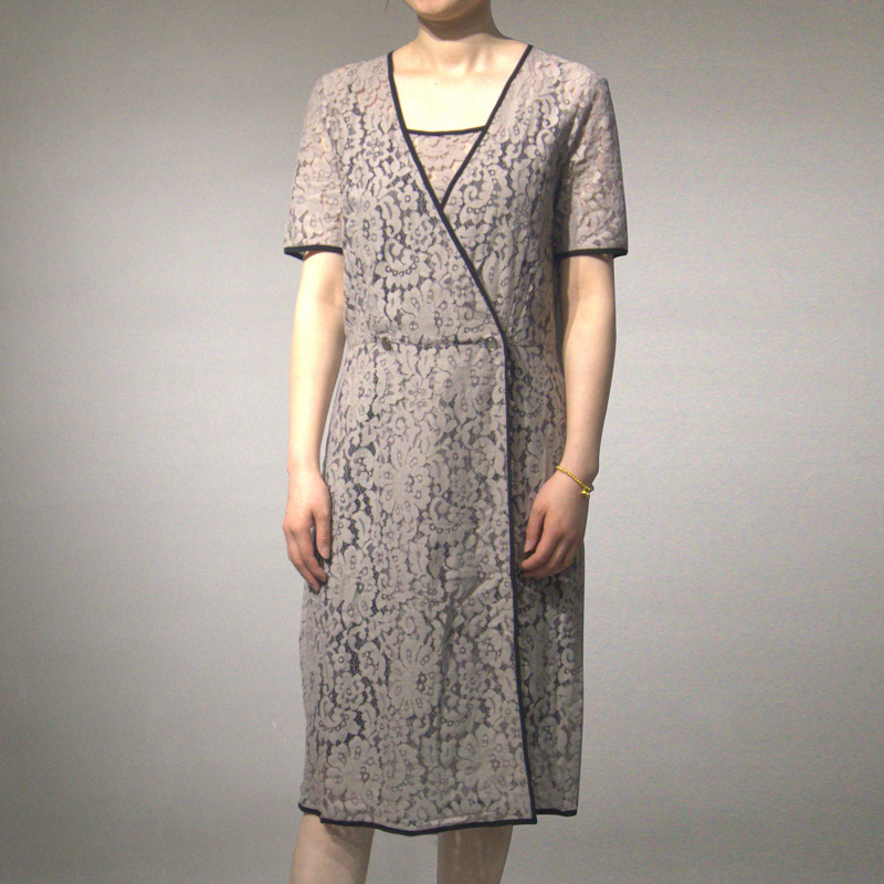 rosemunde连衣裙夏季女装V领蕾丝宽松带吊带内衬裙中长裙6277