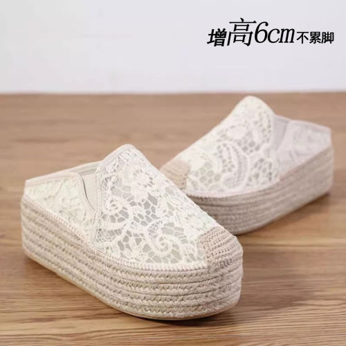 厚底包头半拖鞋女外穿渔夫鞋女