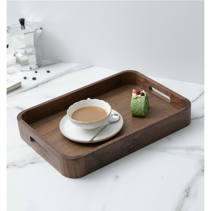 黑胡桃木茶盘长方形果盘