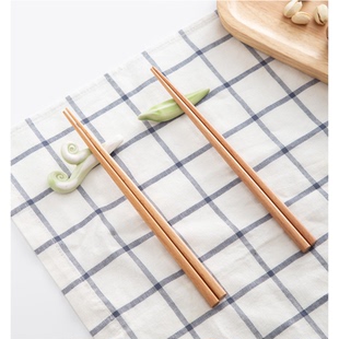 实木筷子榉木原木创意浅色中式磨砂无漆木无蜡餐饮具纯色木质木筷