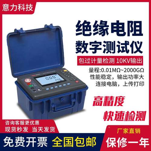 意力EX3035E绝缘电阻测试仪3045高压兆欧表5000V数字摇表500V工地