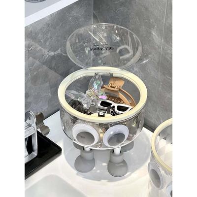 浴室洗漱台放小物件的盒子大容量带盖发饰收纳盒发卡头绳皮筋整理