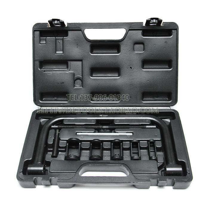 东良9件气门钳套装汽门弹簧压缩器弓形压具A1002压气门工具