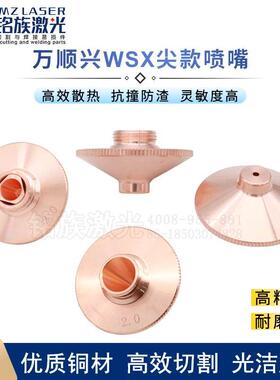 万顺兴WSX凸起款喷嘴光纤激光切割机WPCT-S/D尖头单双层新款铜嘴