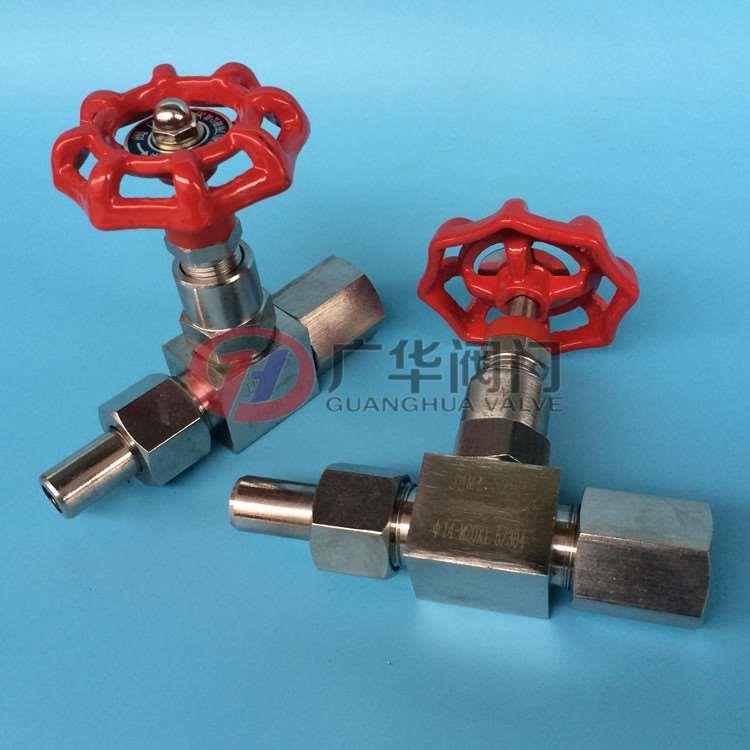 压力表前置手动高压针型阀GJ21W-160P端焊接式内螺纹压力表截止阀