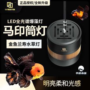 马印金鱼爆藻灯水草鱼缸灯水族箱LED全光谱增艳神筒灯兰寿溪流灯