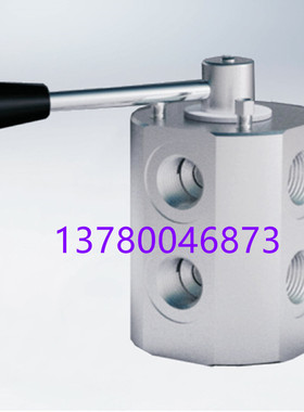 DF6VIE3/8 DF6VIE1/2二位六通手动换向阀 二位六通转阀G1/2油口