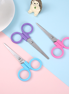 晨光文具米菲儿童安全剪刀 带保护套FSS91303 小号 学生DIY卡通剪刀手工塑料宝宝用小孩幼儿园美术课专用