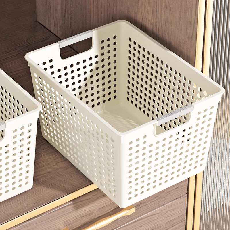 零食杂物收纳箱家用塑料置物篮厨房橱柜储物箱宿舍衣柜衣服整理筐