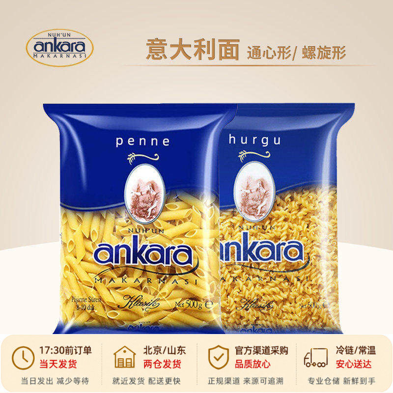 进口安卡拉意面意大利面家用套装螺旋番茄意粉通心粉儿童低脂面条