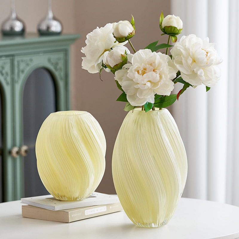 法式花瓶高级感玻璃ins风摆件