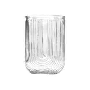 网红ins风浮雕玻璃花瓶水培透明水养玫瑰鲜花插花摆件客厅高级感